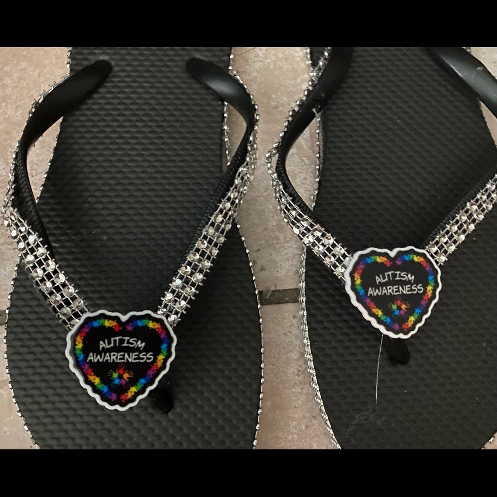 Autism awareness sandals